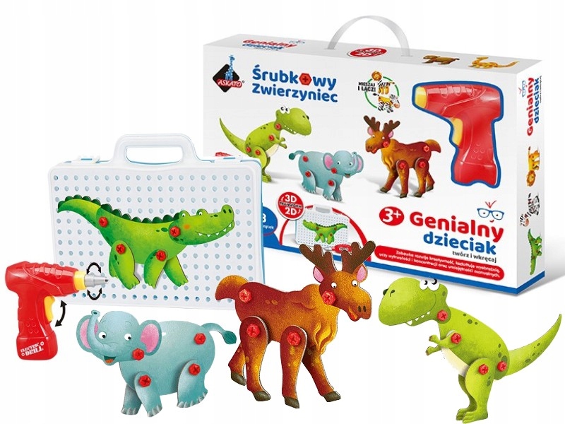 

Układanka Mozaika 3D Śrubkowy Zwierzyniec 3524