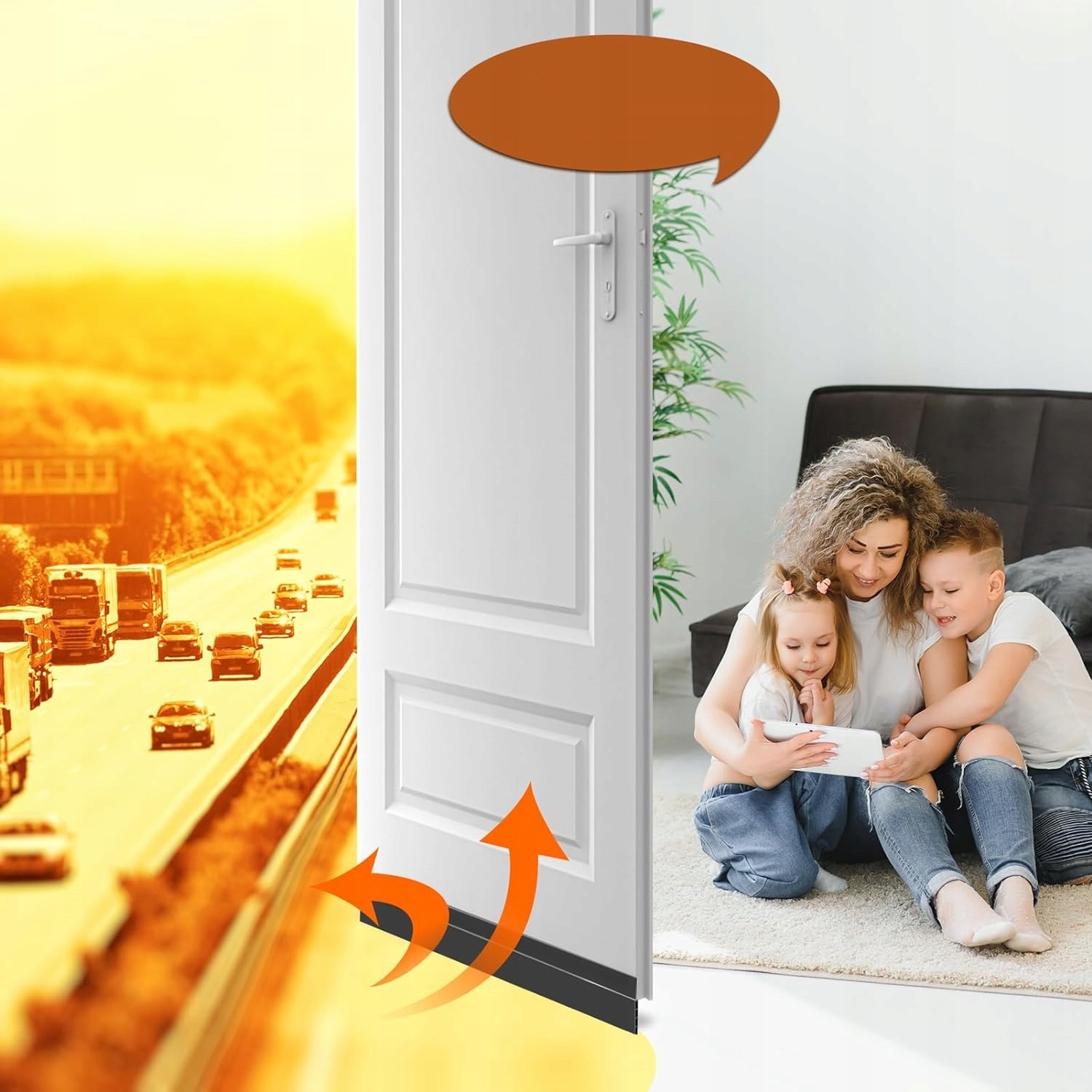 TAŚMA SILIKONOWA USZCZELNIAJĄCA USZCZELKA DO DRZWI ZIMNO CIEPŁO PRZECIĄG EAN (GTIN) 5906358124304