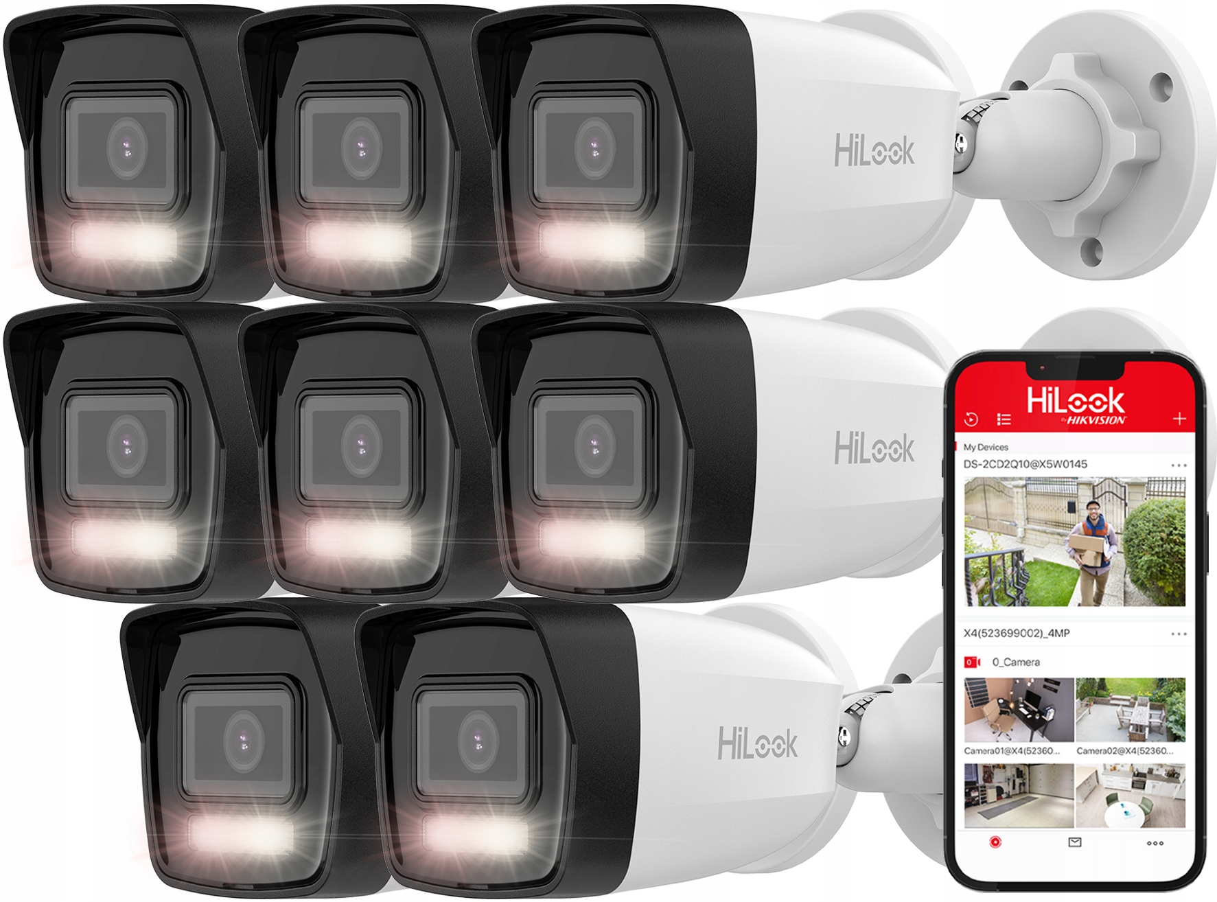 Kamera x8 Ip 6MPx 3K+ Vonkajšia IPC-B160HA-LU Hybrid Light Detekcia Hilook