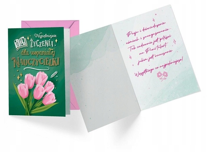 

dla Nauczycielki kartka z życzeniami PR426