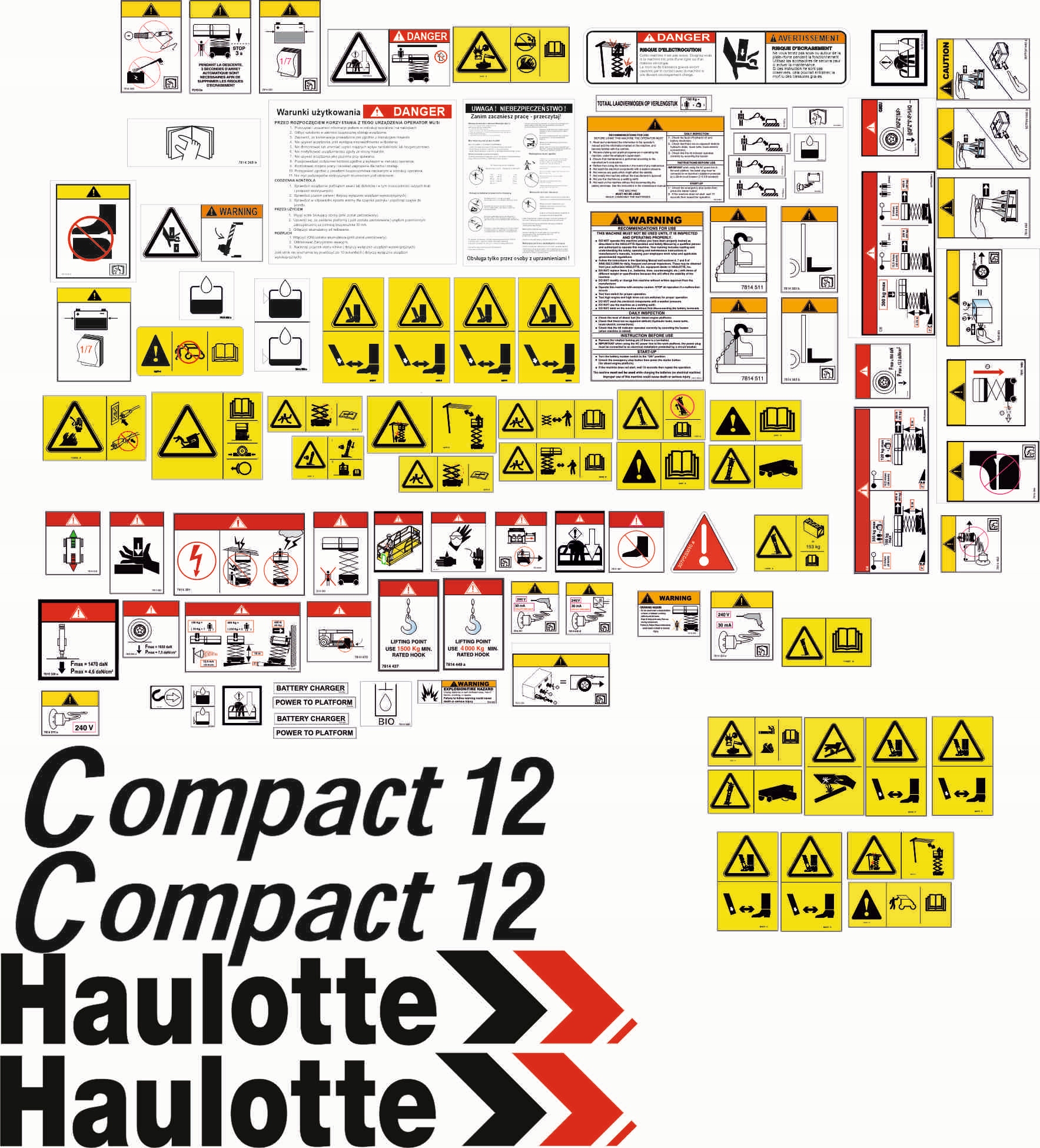 HAULOTTE COMPACT 12 BOOSTER НАКЛЕЙКИ НАКЛЕЙКА