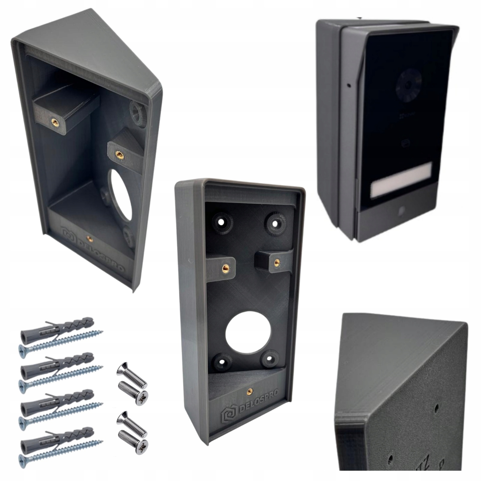 Adaptér pro montáž na videotelefon Ezviz HP7 Pro rohový Šedý Levý