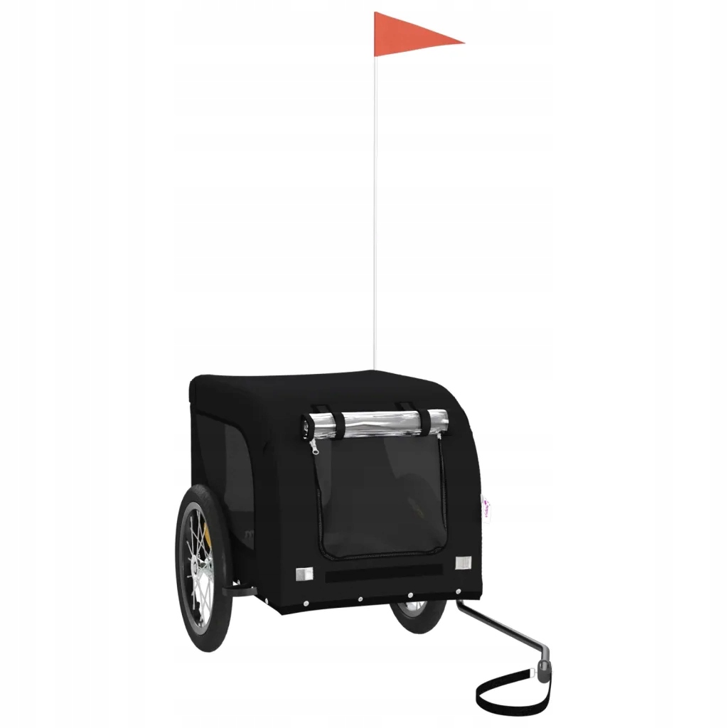 Levně Černý přívěs na kolo pro zvířata 124 x 65 x 66 cm