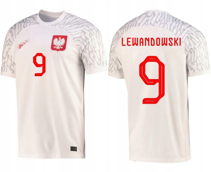 Koszulka Reprezentacji Polski Poland Home Sta czerwony LEWANDOWSKI 9 -  4525232 - 14913939108 - Allegro.pl