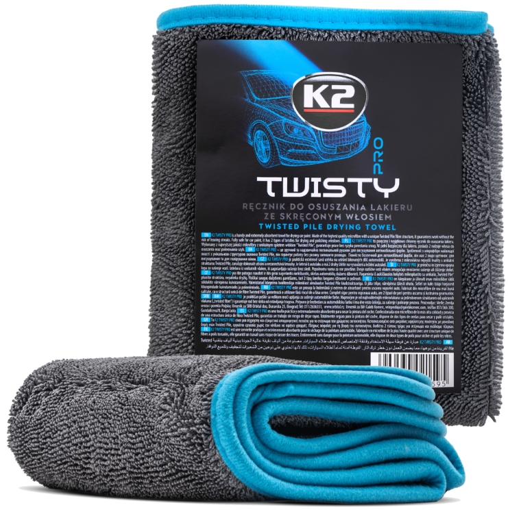 K2 Twisty mikrofibra dwustronny ręcznik do osuszania 40x60cm 600g/m2