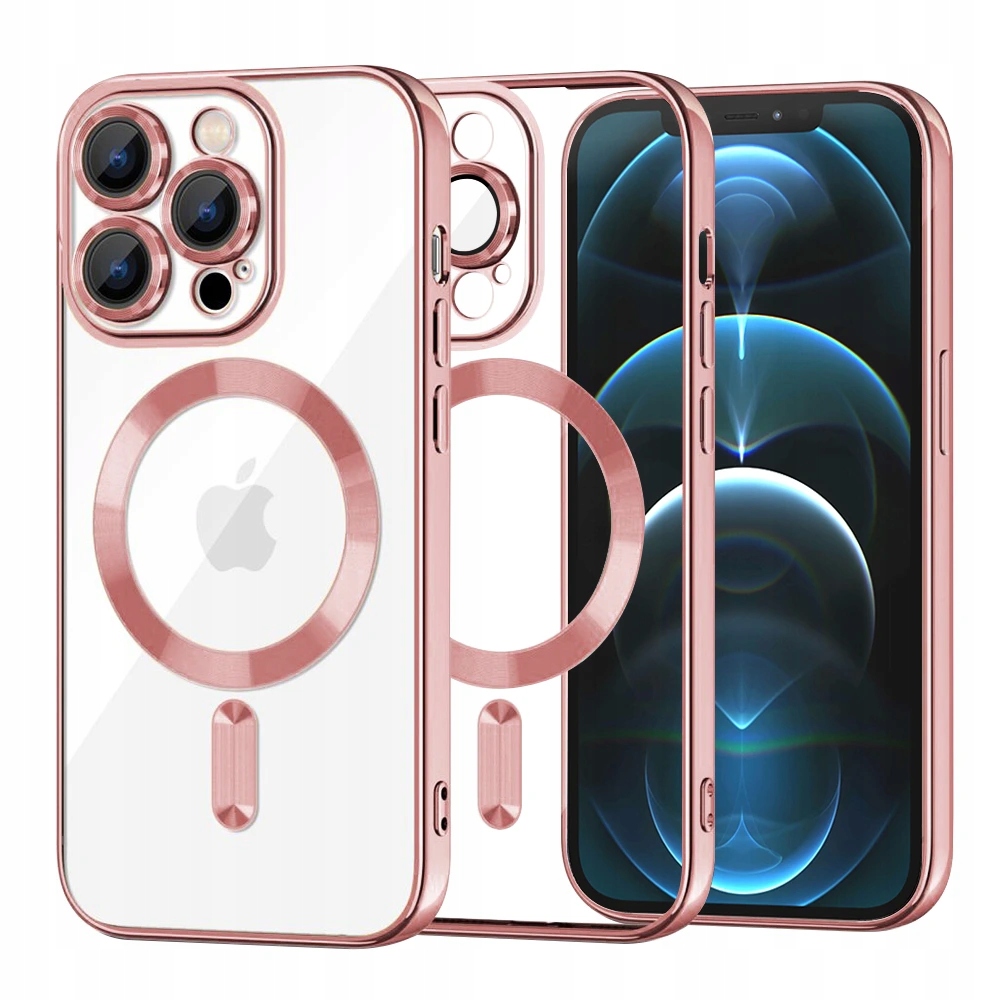 Techsuit Luxury Crystal MagSafe etui z MagSafe iPhone 12 Pro Max różowe