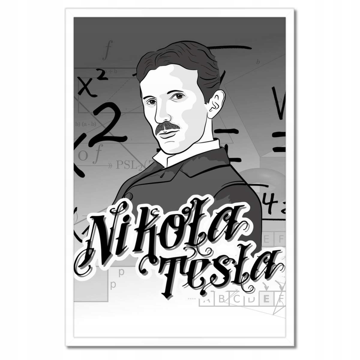 Plakáty v rámu 40x60 Nikola Tesla vynálezce