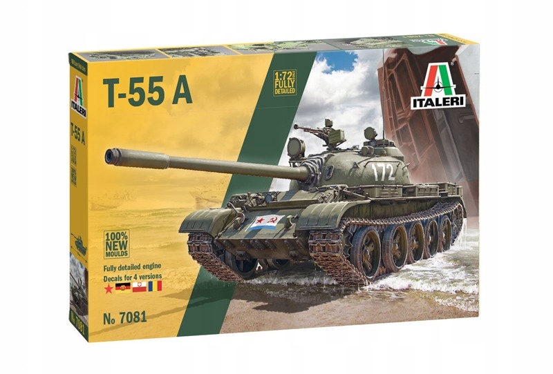 Model ke slepení Střední tank T-55A (verze)