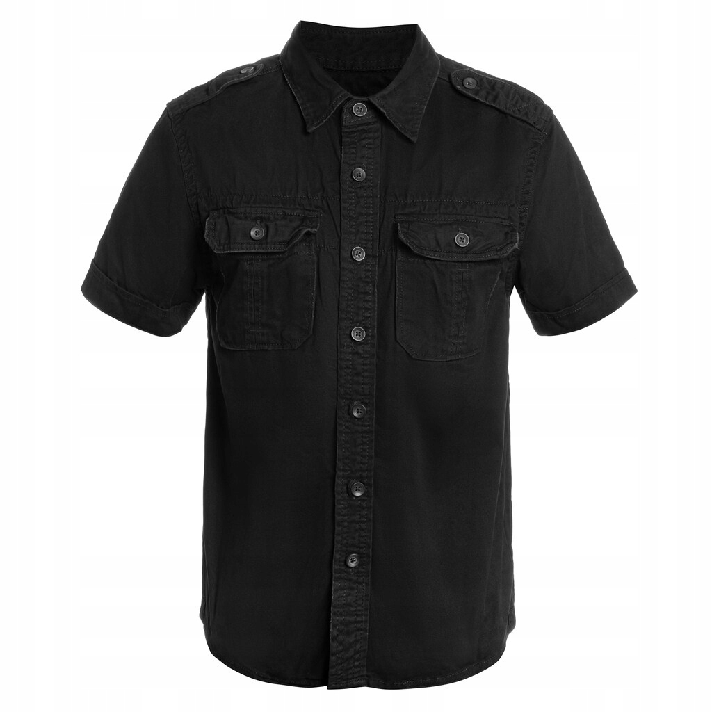 Košile s krátkým rukávem Brandit Vintage Short Sleeve černá 5XL