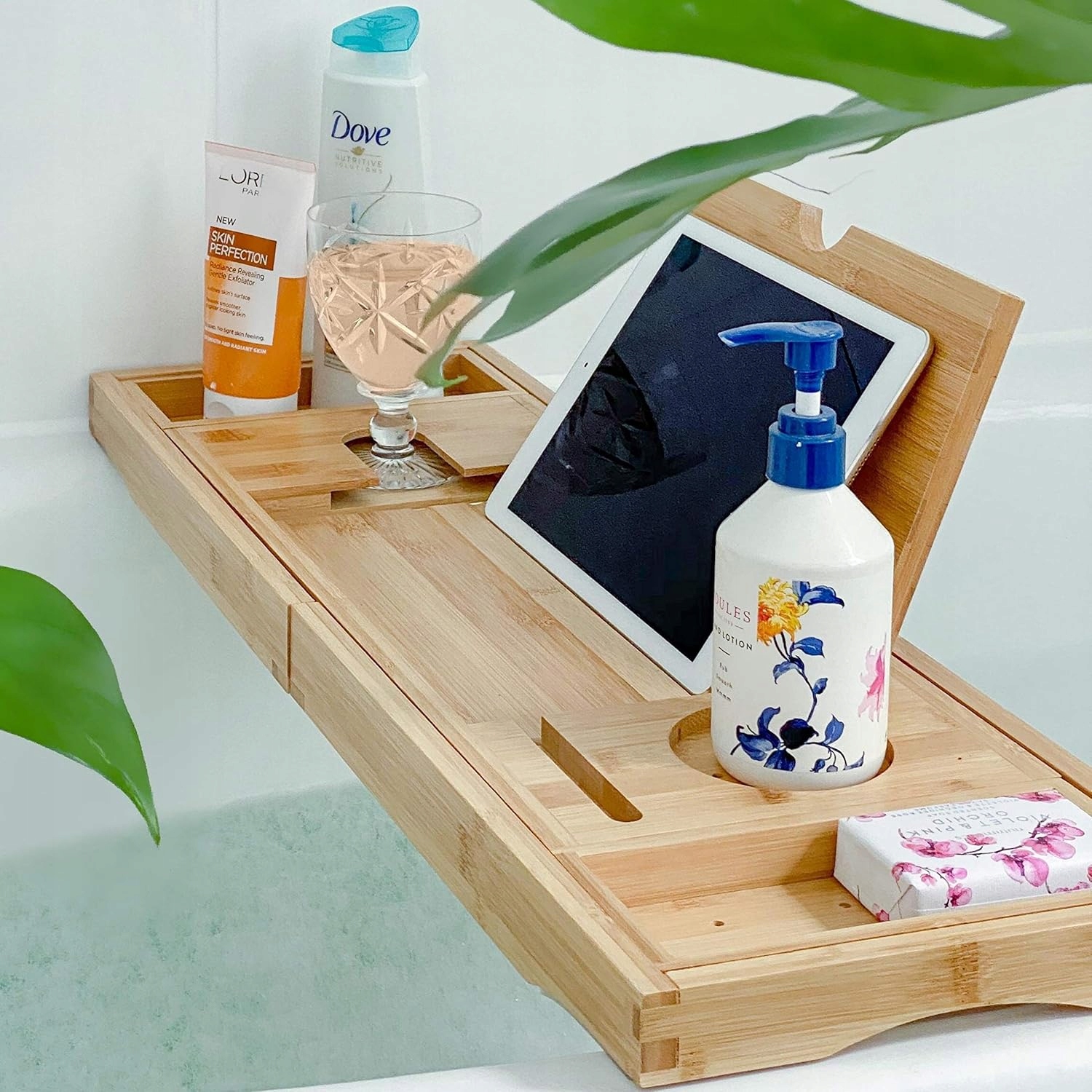 Bambusový Držák Na Vaničku Nastavitelný Spa Lux