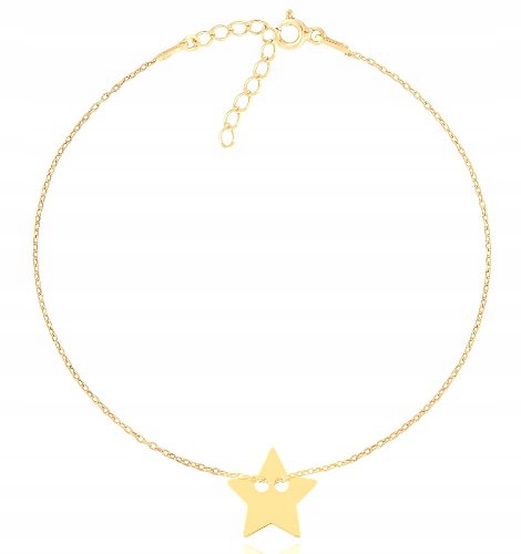 

Złota bransoletka na nogę Celebrytka gwiazdka 23cm