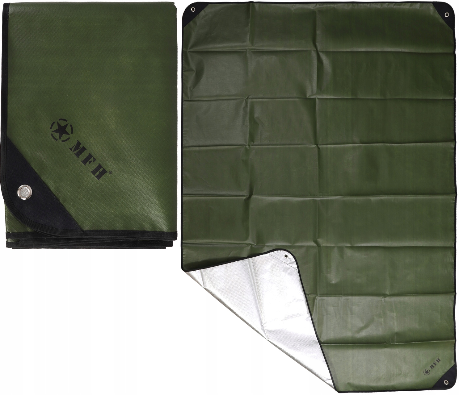 Koc termiczny podłoga namiotu Mfh Tarp Ratunkowy Emergency 210x150cm Olive