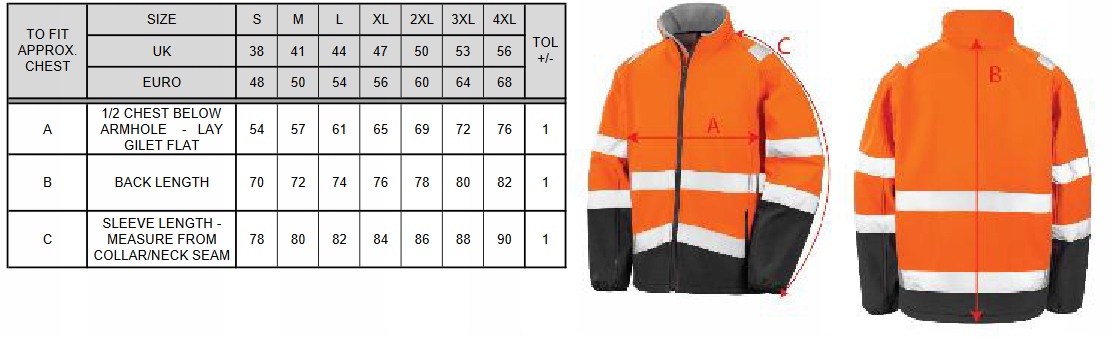 Kurtka robocza odblask Ripstop Softshell żółta 4XL Waga produktu z opakowaniem jednostkowym 0.5 kg