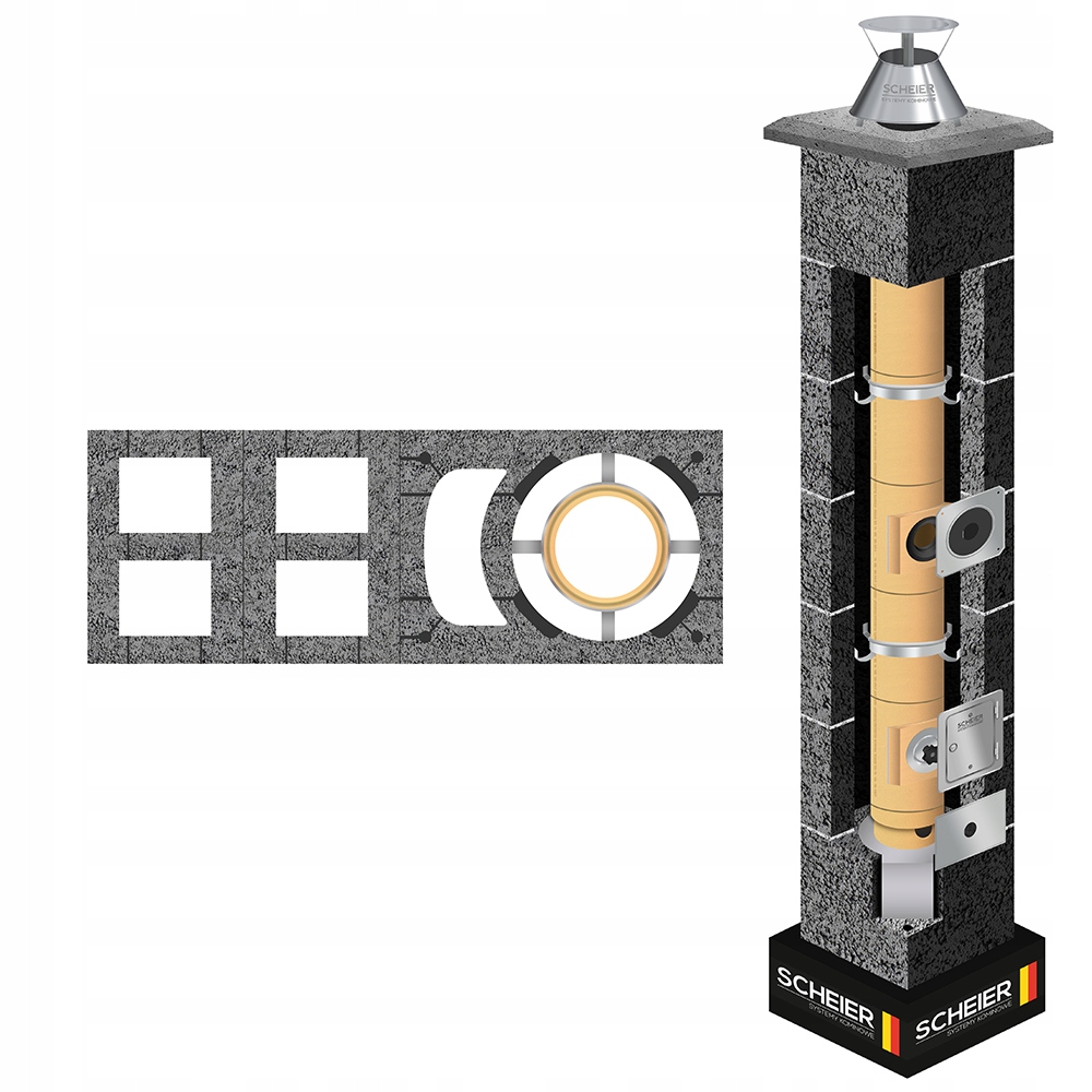 Keramický komín Turbo 7 m fi 100 plyn olej sada