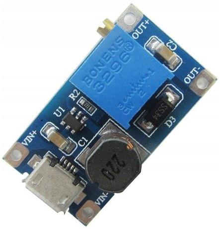 Przetwornica 2A z USB - STEP-UP - regulowana 5-28V