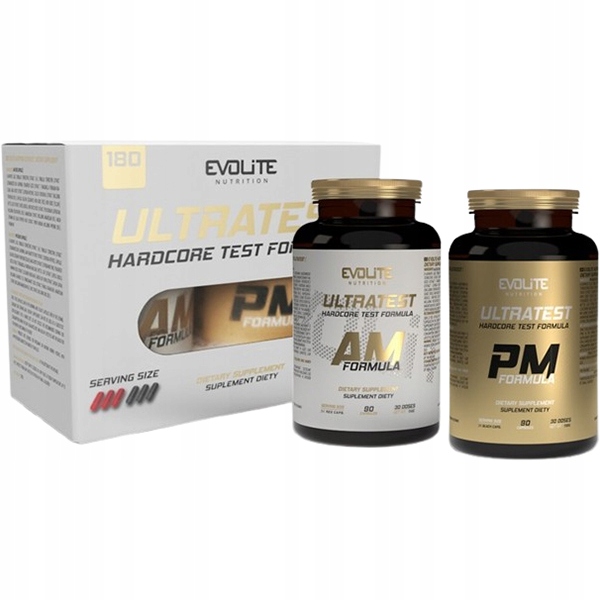 Evolite Ultra Test Hardcore Test Formula testosteron booster 180 kapslí
