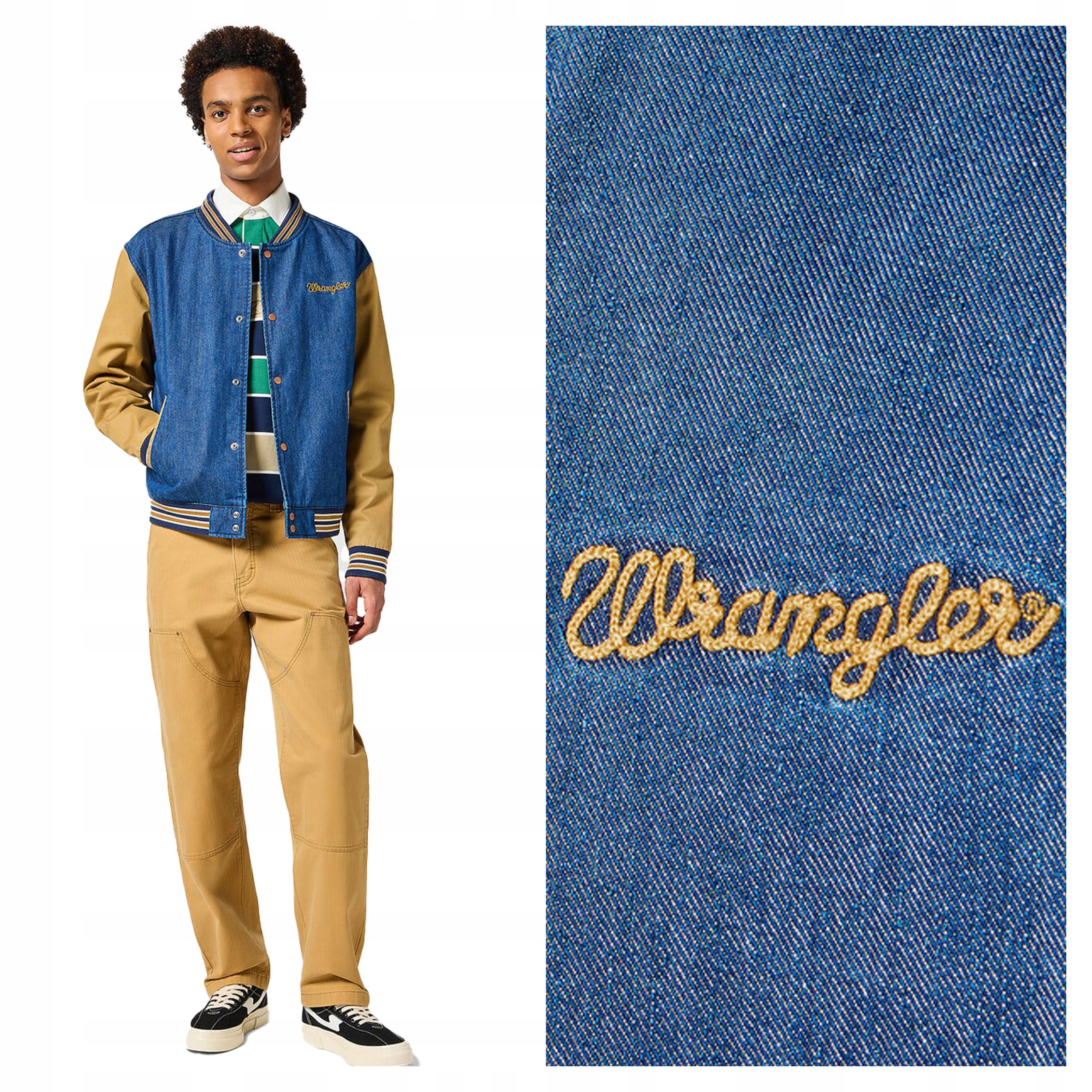 Pánská džínová bunda Wrangler Varsity Jacket XL