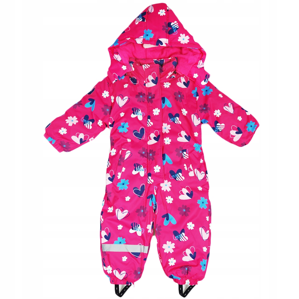 

Zimowy Kombinezon 1cz. Serca Kwiaty amarant r.116