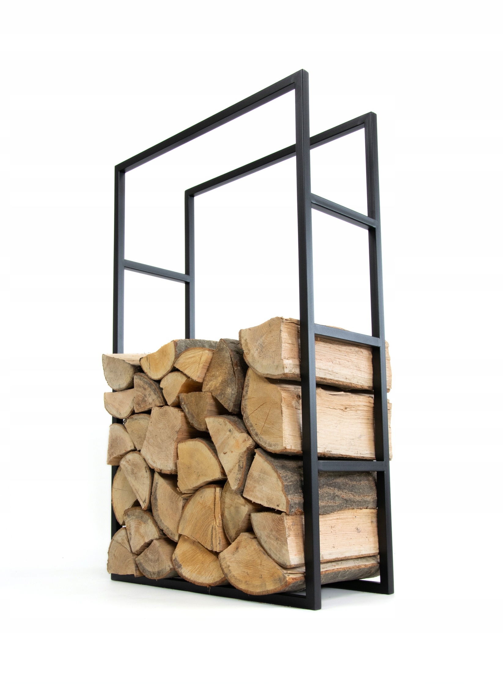 STOJAK NA DREWNO OPAŁOWE KOMINKOWE DUŻY KOSZ METALOWY LOFT 100x60x25