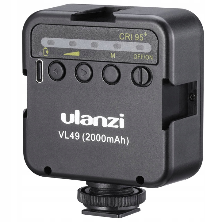 Lampa LED diodowa Ulanzi VL49 do GOPRO HERO 12 11 10 9 8 7 6 5 4 3 Temperatura barwowa 5500 K