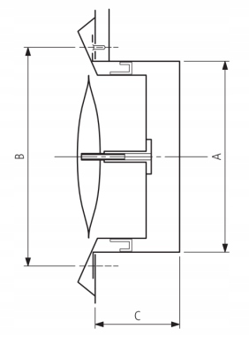 Anemostat naw/wyw KCN śr. 100mm chromoniklowy Kod producenta KCN-100