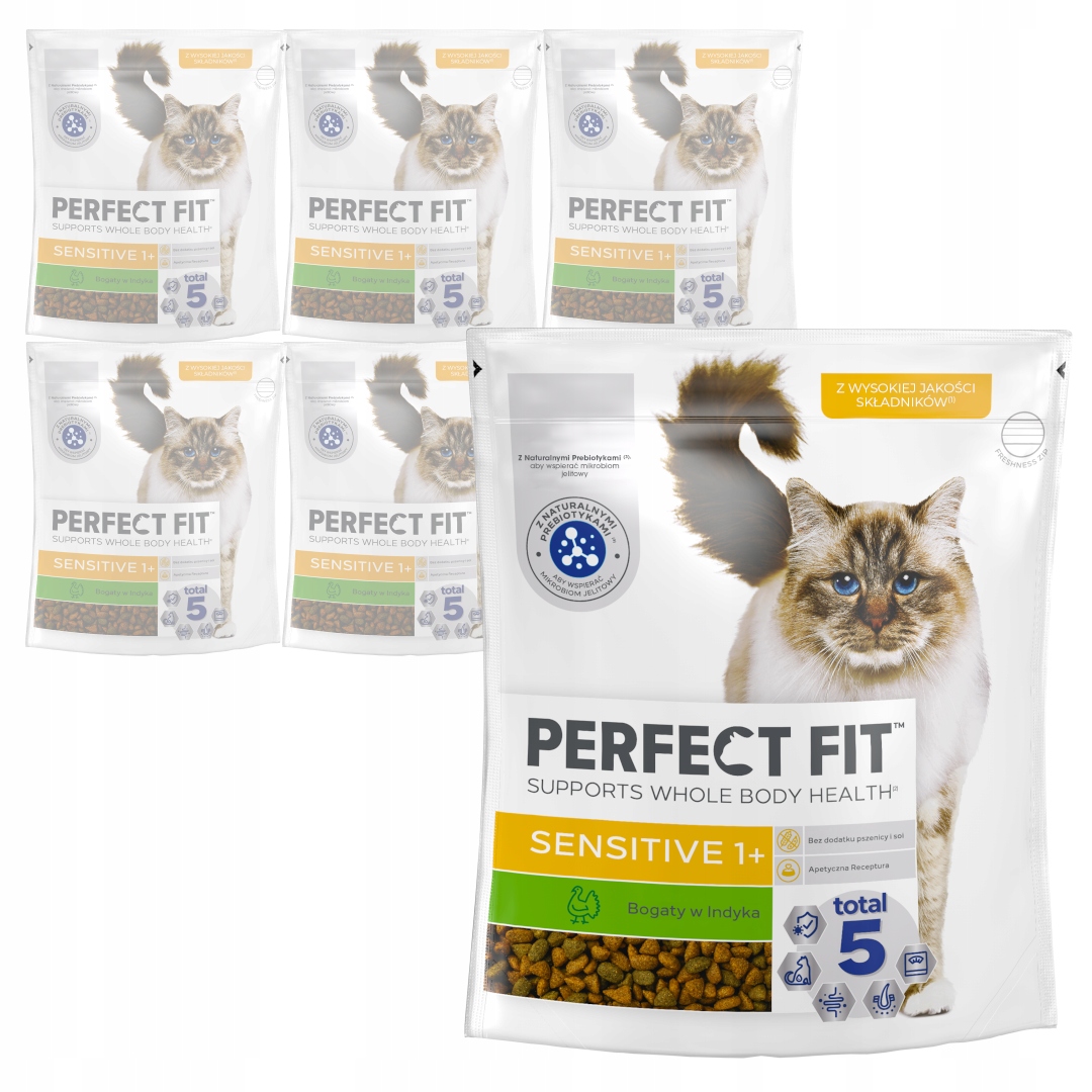 Levně Perfect Fit Sensitive Krmivo Pro Kočky S Krůtím Masem 6x750 g