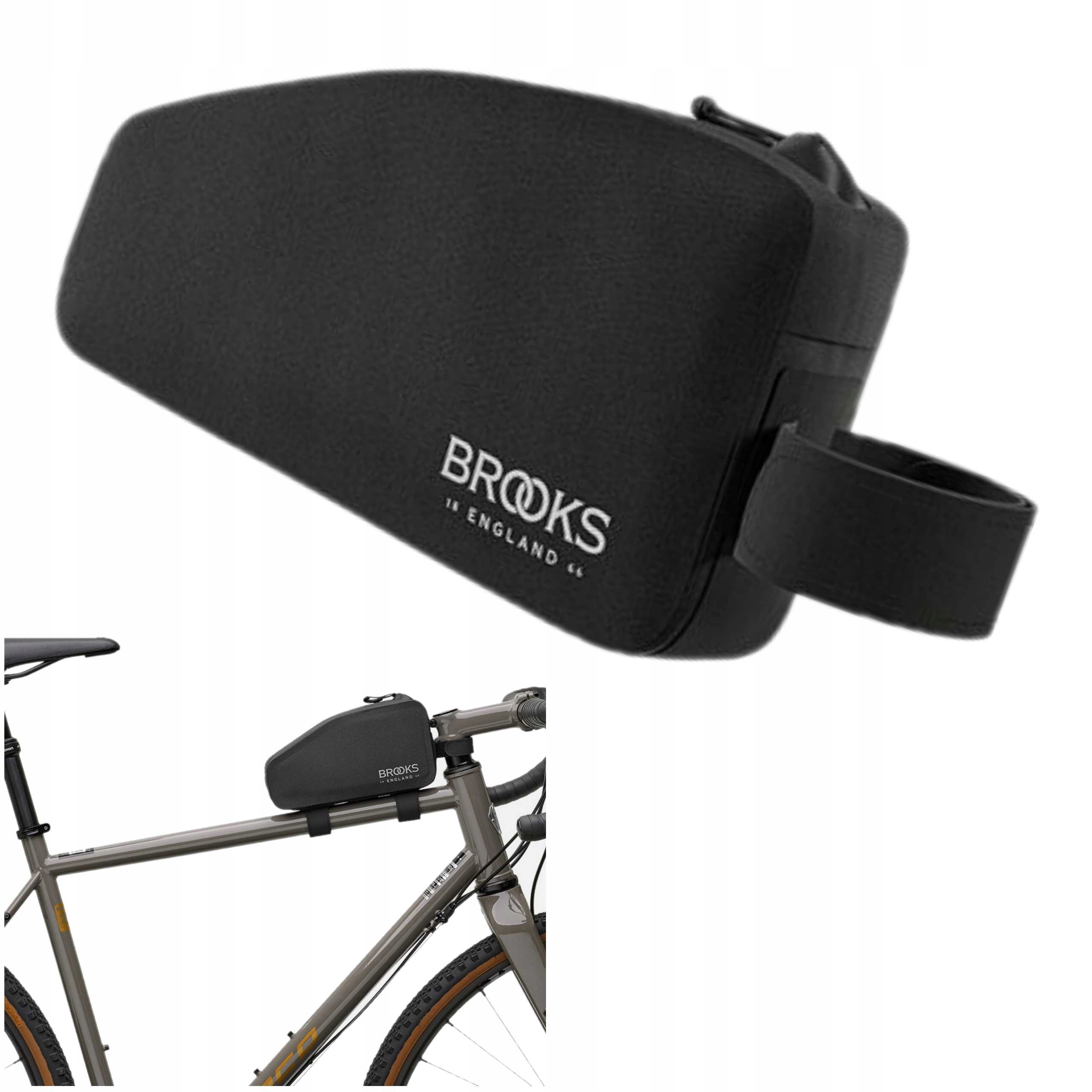 Brašna na rám kola Brooks Scape Top Tube Bag černá 0,9L Bikepacking
