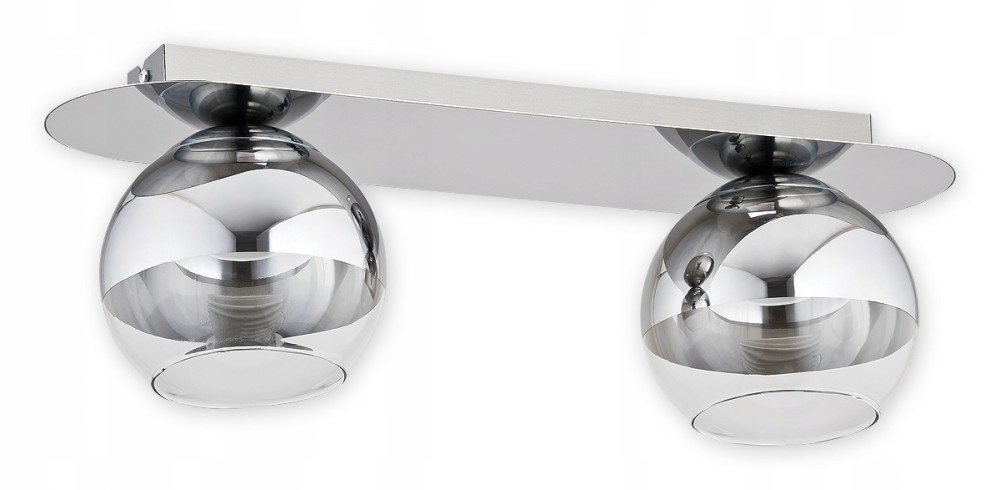 Stropná lampa Colours, permanentné gule s chrómovaným pásikom do chodby