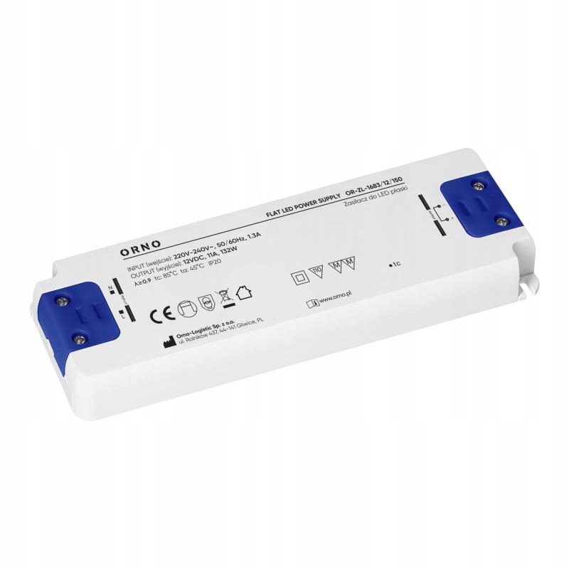 Led zdroj plochý 12V 132W IP20 11A nástěnný