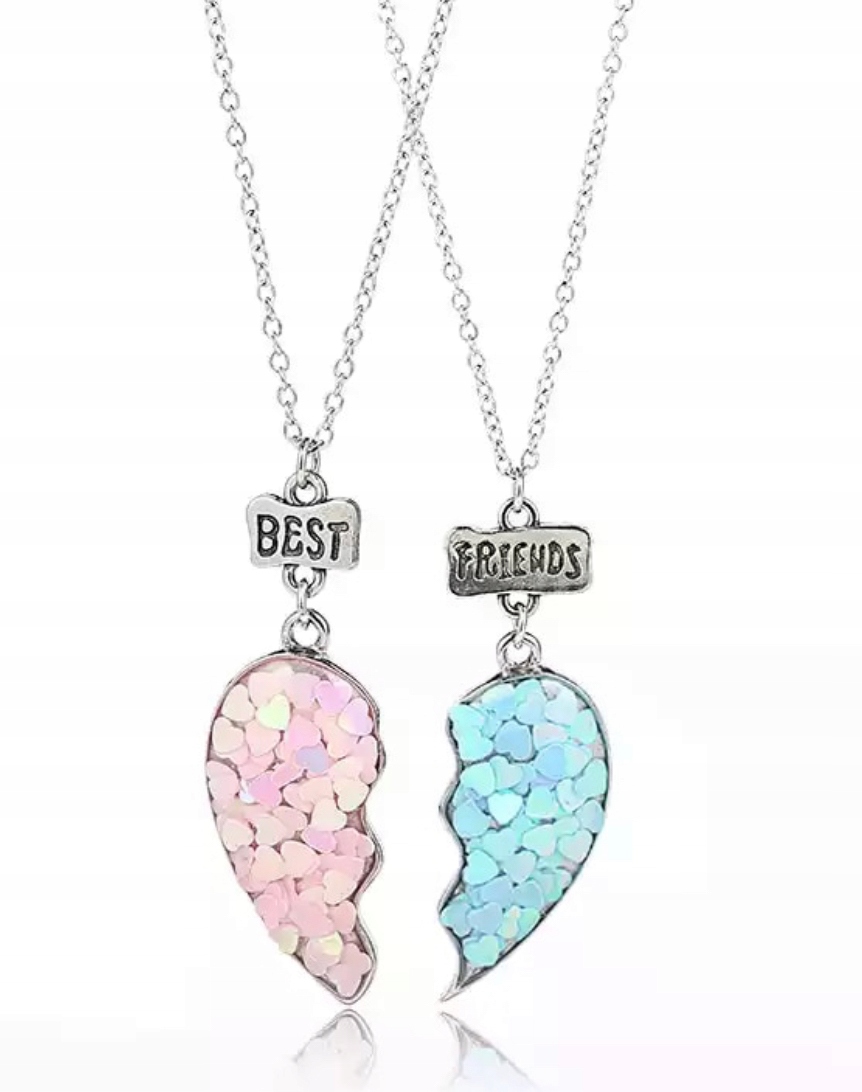 ŁAŃCUSZKI BFF DLA PRZYJACIÓŁEK ZESTAW SERCE 2 szt.