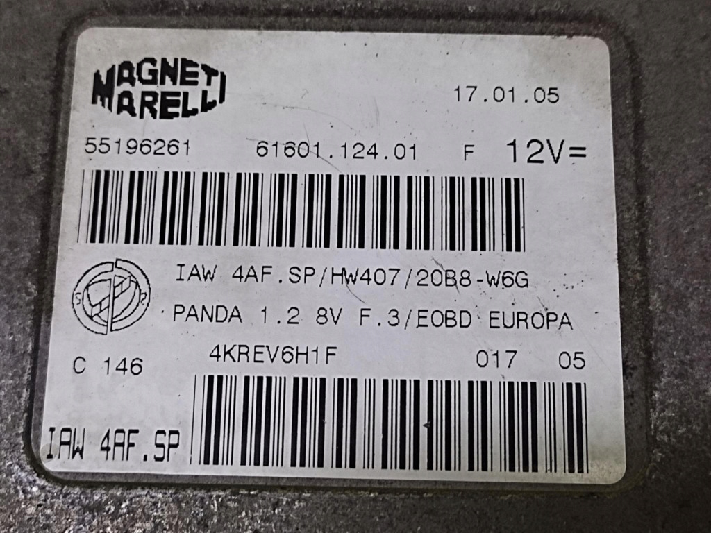 FIAT PANDA II control unit of the engine IAW4AFSP