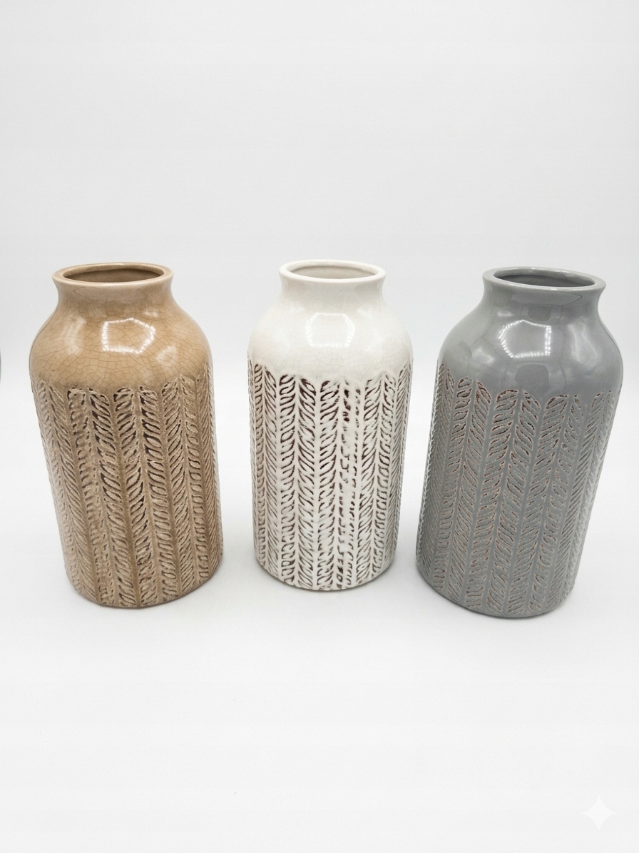 Wazon ceramiczny Astek ceramika 24cm mix kolor