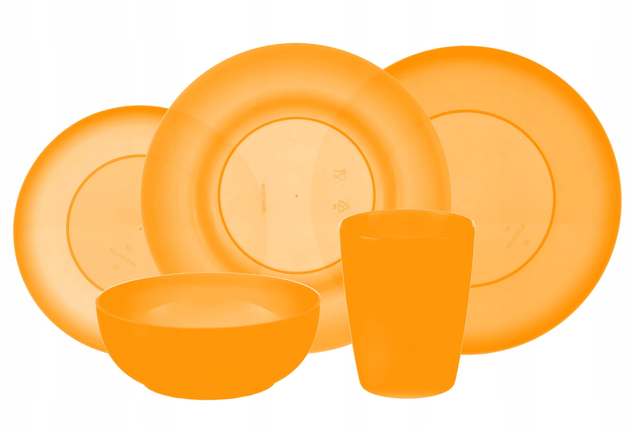 

Talerze Dla Dzieci Serwis Plastikowy 5EL Pomarańcz