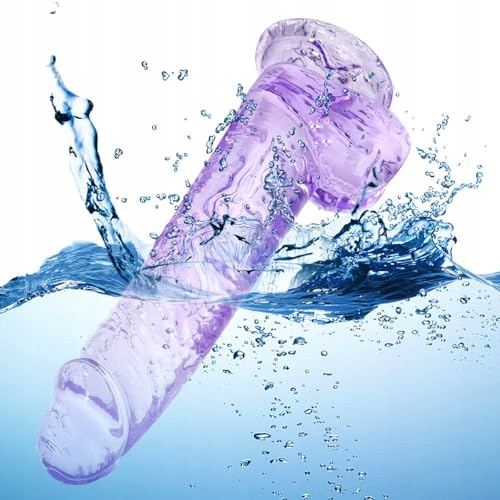 LILA Realistyczny Dildo 21 cm Dla Dorosłych G Punkt Anus — miniatura 6