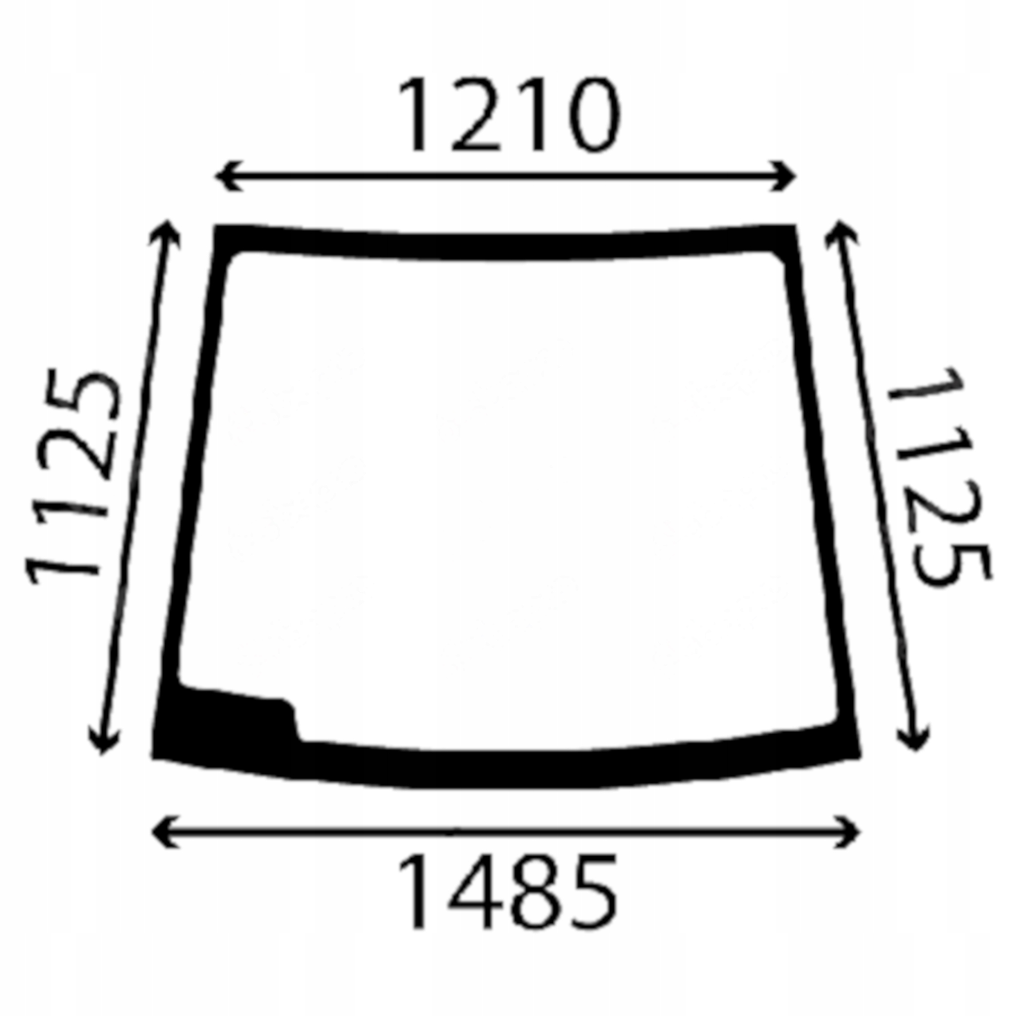 sklo Case, New Holland přední 3805076