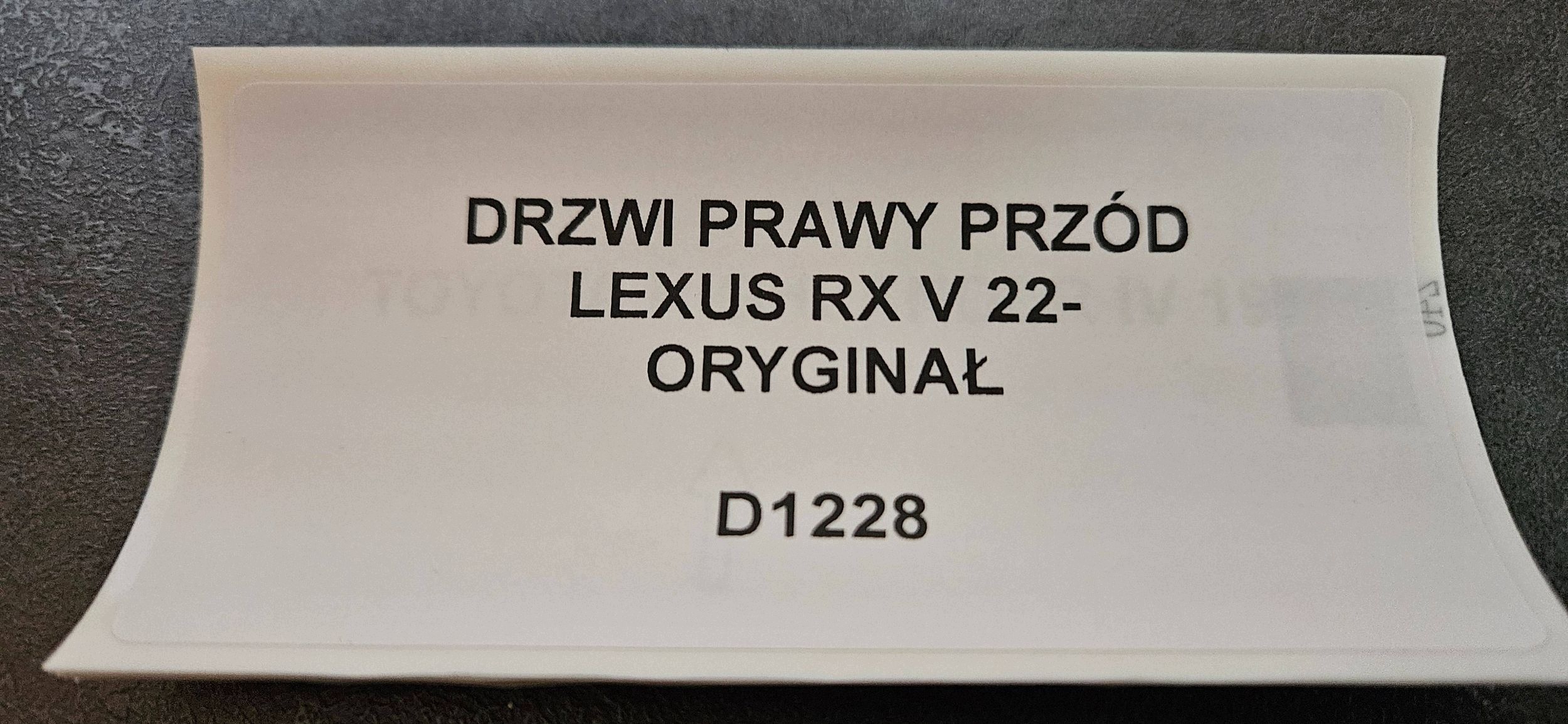 door right front LEXUS RX V 22- original