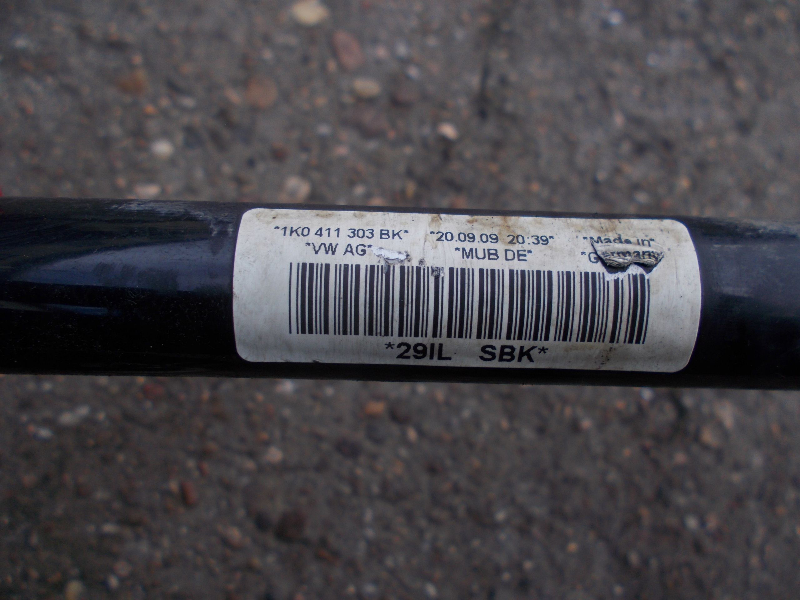 VW GOLF VI plus 1.6 TDI 09R stabilizer rod 1K0411303BK