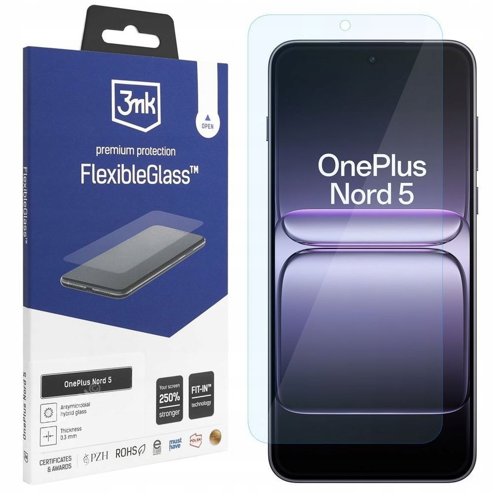 Szkło hybrydowe 3mk FlexibleGlass na OnePlus Nord 5 3mk Protection