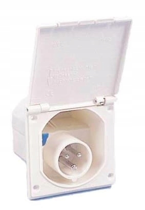 GNIAZDO 230V TYP CEE BIAŁE