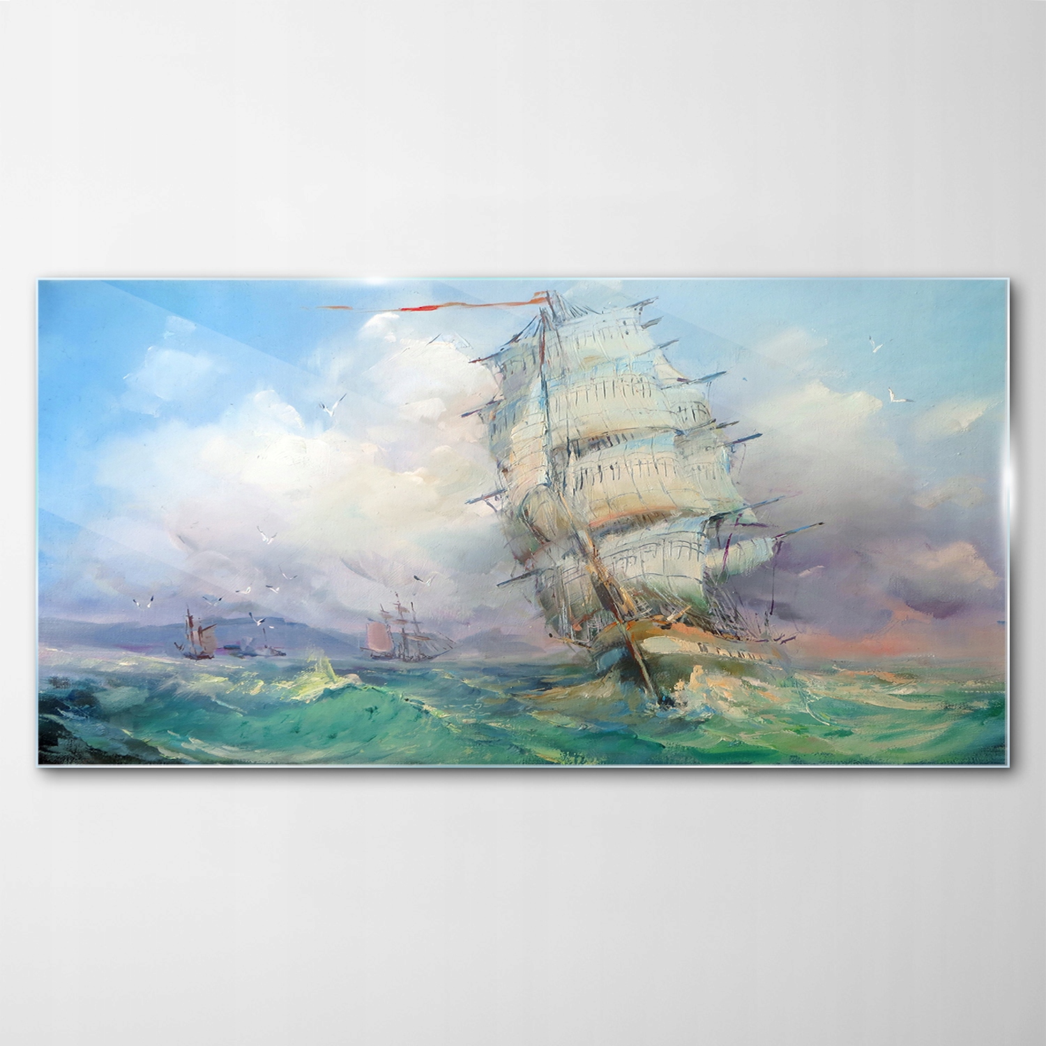 

Obraz Szklany Dekor Ocean Statek Sztorm 100x50