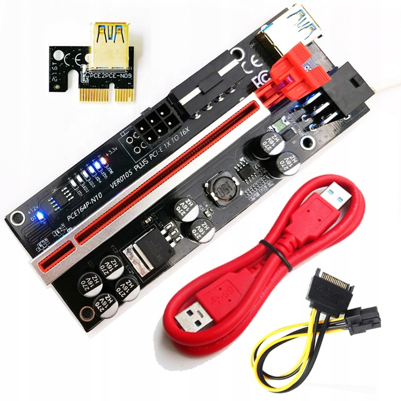 Riser 010S PLUS PCI-E 1x-16x USB3.0 NOWOSC! 009S