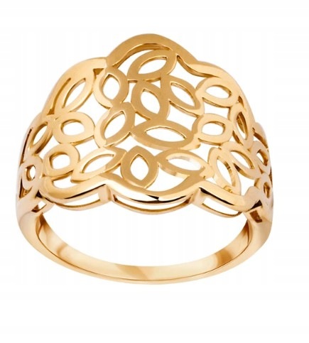 Złoty Pierścionek Ażurowy r19 PX19528 Verona Jewellery