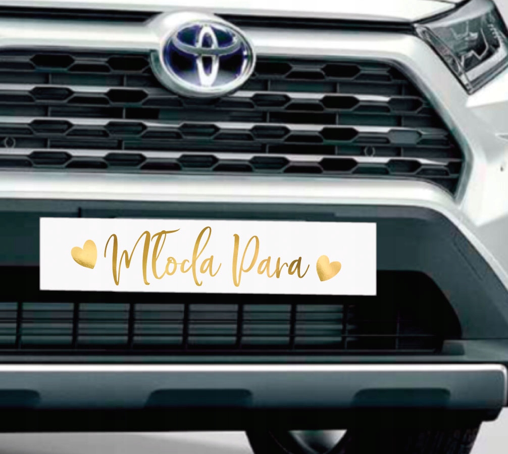 2x TABLICA ślubna na samochód MŁODA PARA wesele