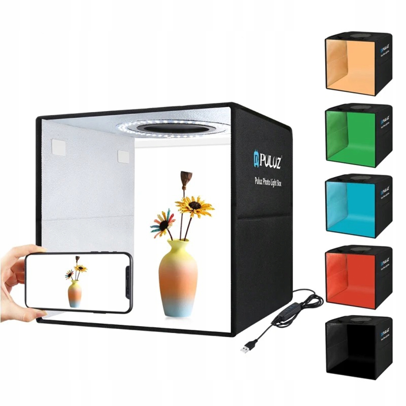 Stan Bezstínový 30 cm Softbox Led lampa s kroužkem CRI97 6 na Usb pozadí