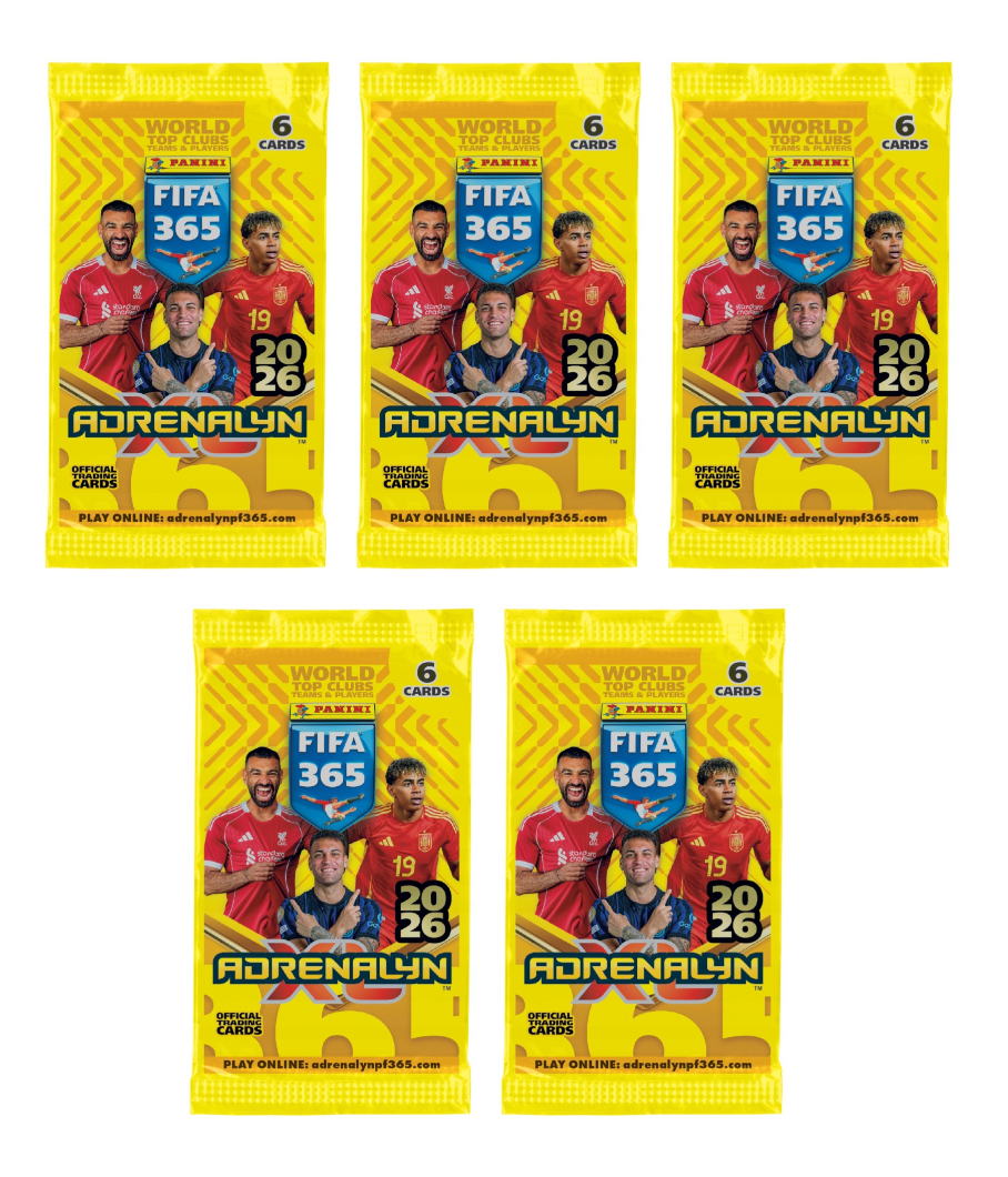 5 X Saszetka Fifa 365 2026 Panini Adrenalyn Karty Piłkarskie do Albumu