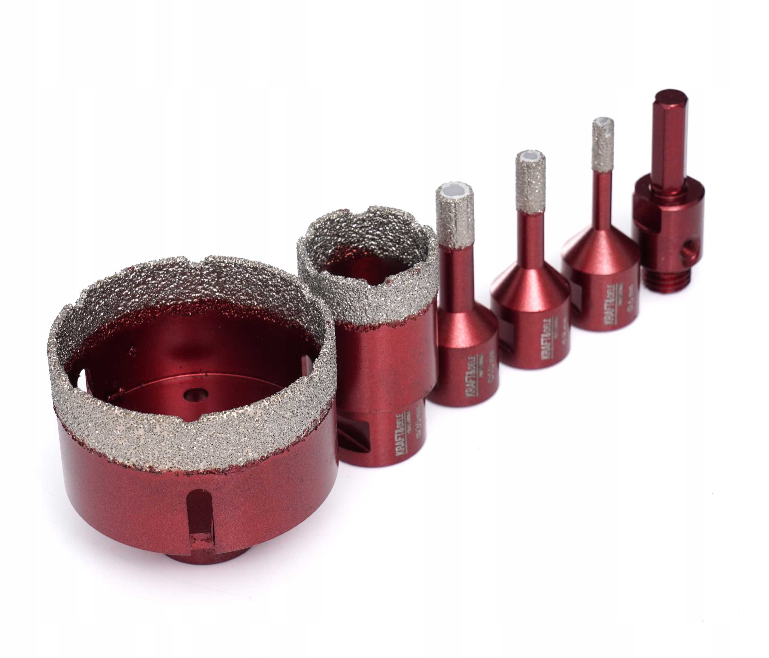 Sada Diamantových Děrovaček 6-68 MM 5 Ks Adaptér M14 Kraft&dele