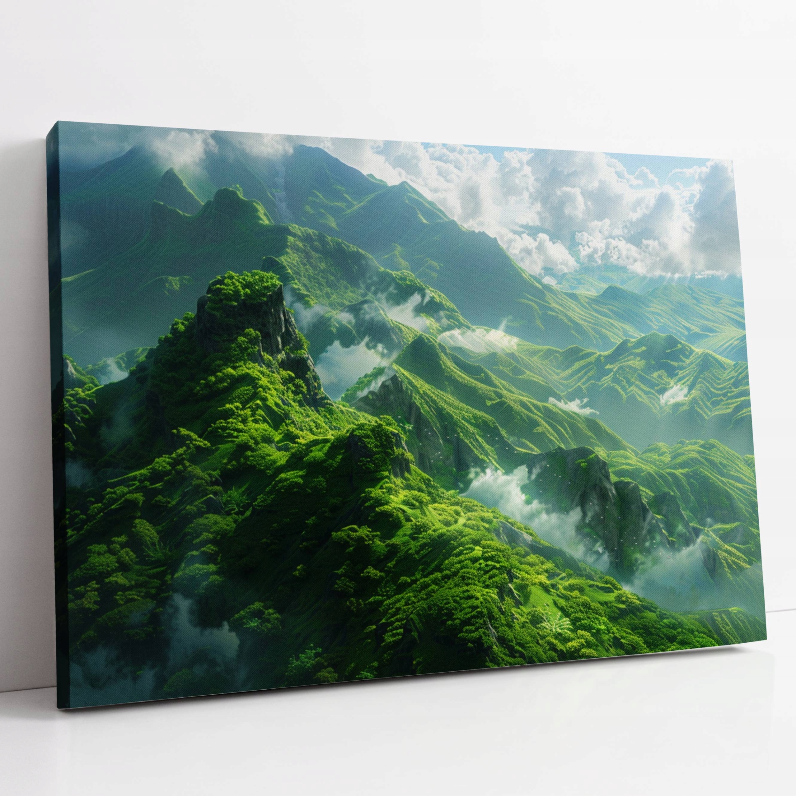 Obraz na plátně Zelené údolí mezi horami, krajina do obývacího pokoje 120x80