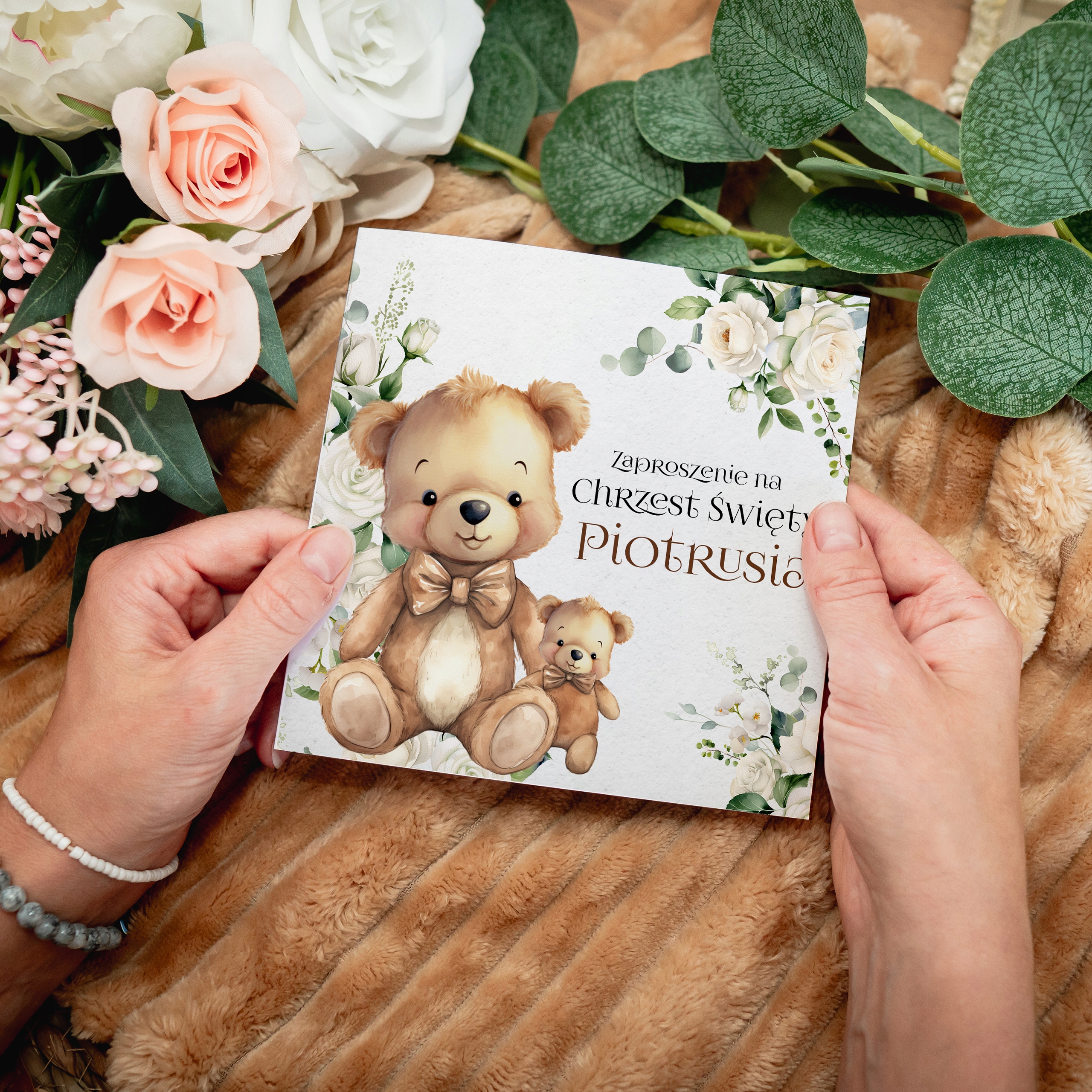 ZAPROSZENIE NA CHRZEST + IMIĘ DZIECKA + KOPERTA + ŚWIETNA JAKOŚC + SZYBKO EAN (GTIN) 5905316166141