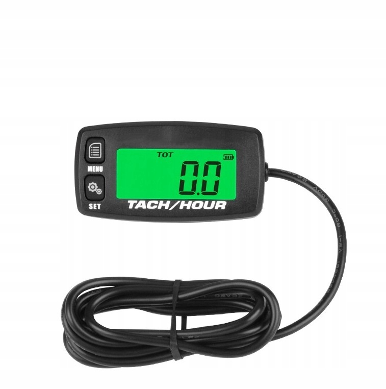 Multifunkční měřič motohodin a otáček, podsvícený, resetovatelný, paměť otá