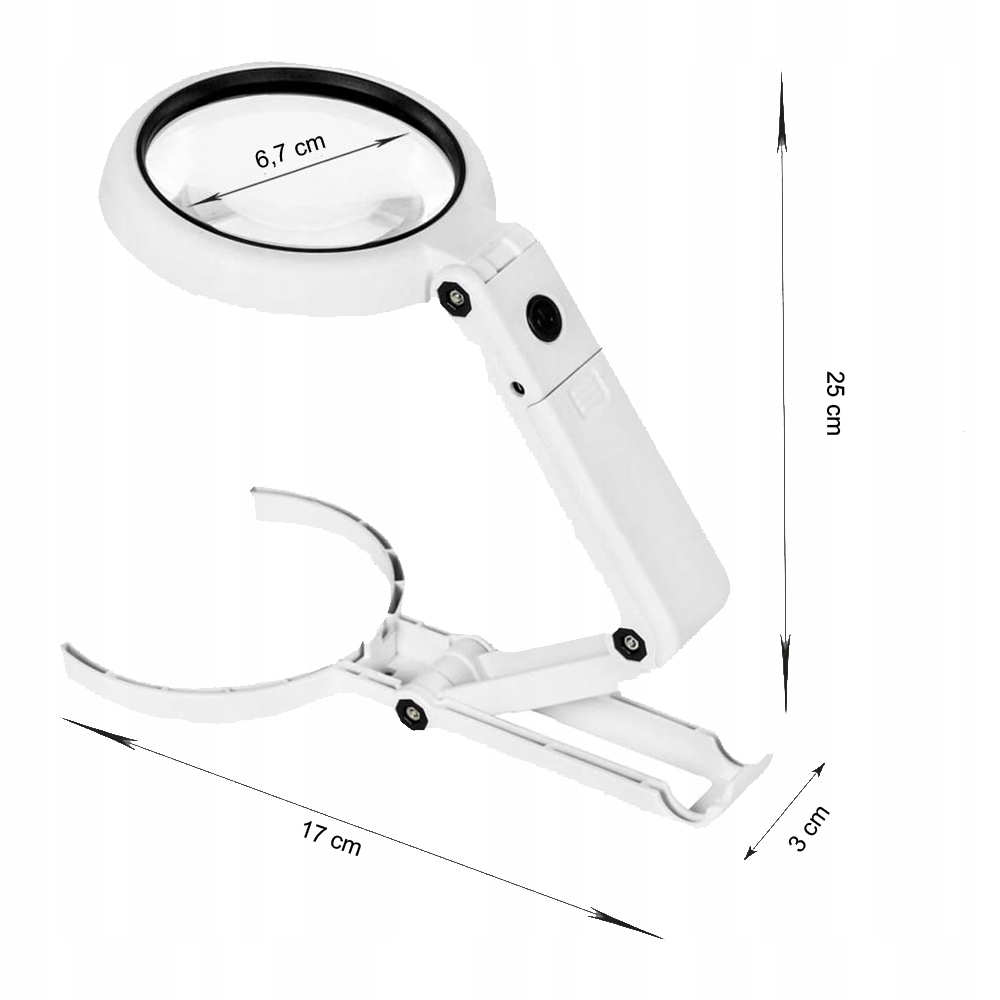 LUPA SZKŁO POWIĘKSZAJĄCE LAMPA KOSMETYCZNA LED Kolor biały
